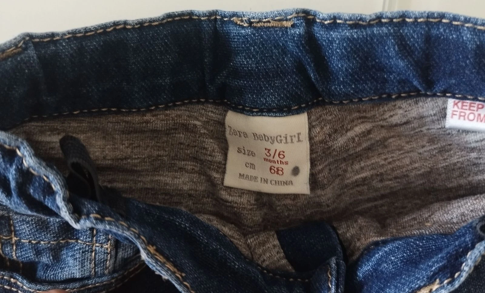 Pantalón vaquero bebe interior forrado 3-6 meses zara – photo 2